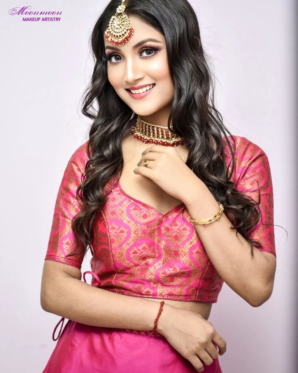 Assamese bridal makeup Guwahati — contemporary bridal look by MoonMoon