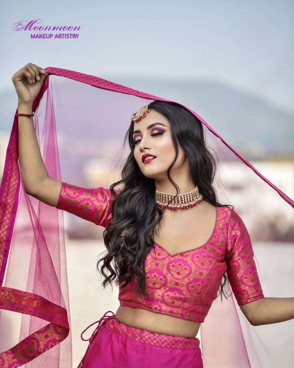 Bridal makeup by MoonMoon Makeup Artistry in Guwahati, Assam